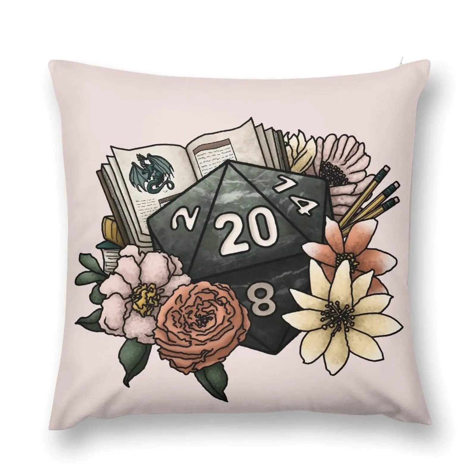 Dungeon Master D20 - Tabletop Gaming Dice Throw Pillow Sofa Cushions Pillowcases pillow