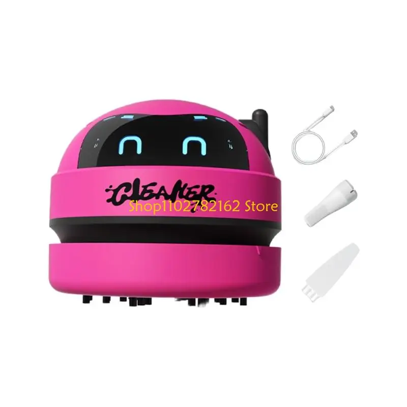 547B Robotic Happy Design Handheld Cleaner USB Charging Polymer Battery For Computer Desk Car Maintenance