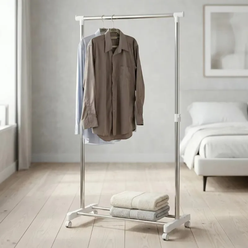 Selling Iron Single Hanger Modern Living Room Bedroom Storage Furniture Retractable Powder Coated Chrome Plated