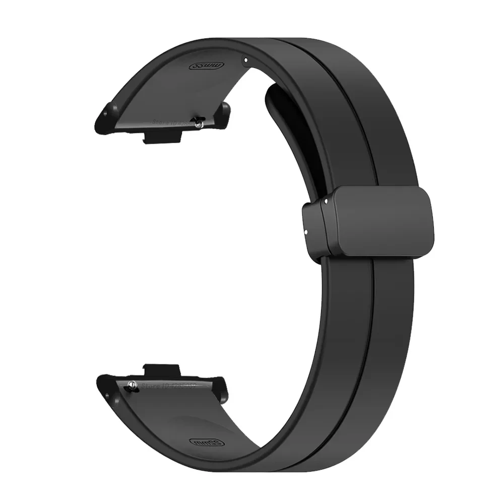 Magnetic D Folding Buckle Sports Strap For Redmi Watch 6 5 4 Replacement Silicone Strap For Xiaomi  Smart Band 9-8 Pro Bracelet