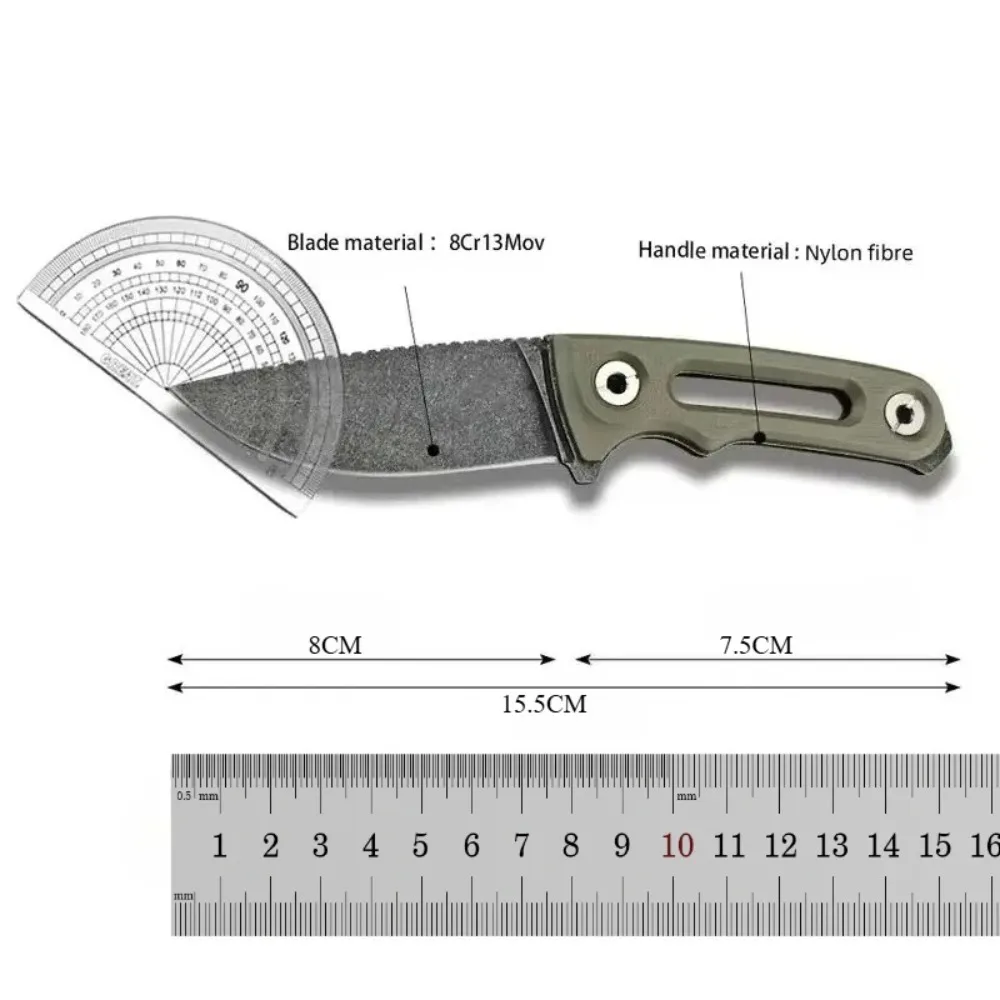 شفرة مثبتة سكين ألياف النايلون في الهواء الطلق الترفيه تسلق الجبال الرحلات الشواء الصيد الصيد المحمولة فائدة أداة القطع