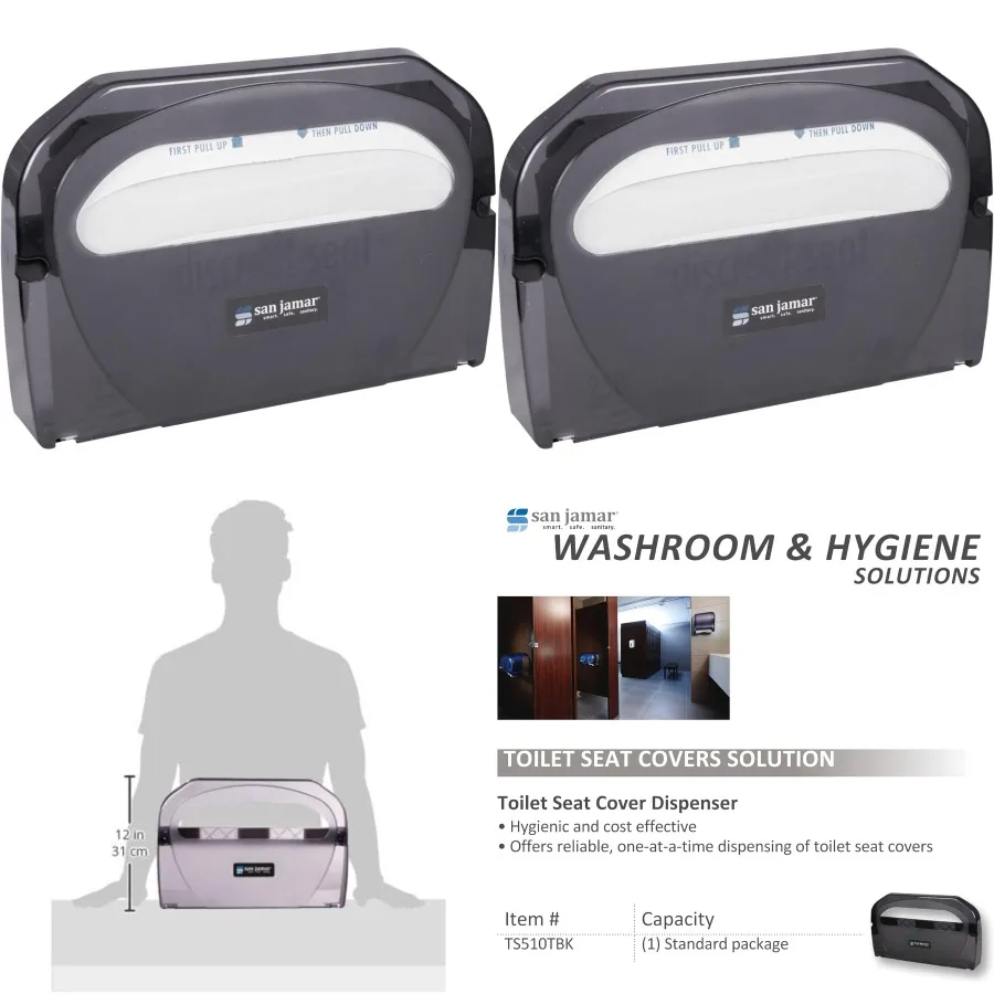 

Black Pearl Toilet Seat Cover Dispenser for Bathroom with Automatic Refill System Durable and Hygienic Solution for Home and Co