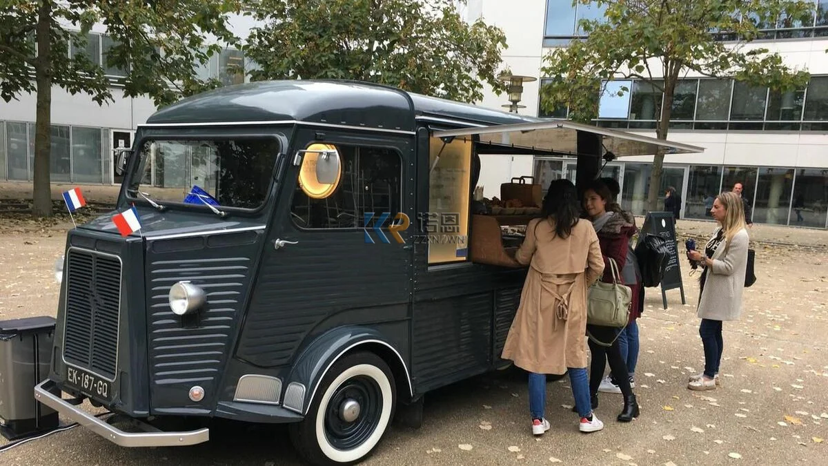 Consession chiński rocznika projekt mobilny wózek sprzedażowy elektryczny Food Truck wysokiej jakości żywności ciężarówka przyczepa gastronomiczna