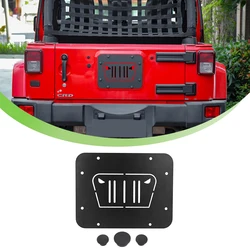 for Jeep Wrangler JK 2007-2017 Spare Tire Carrier Delete Filler Plate Cover Tailgate Plug Rubber Metal Car Exterior Accessories