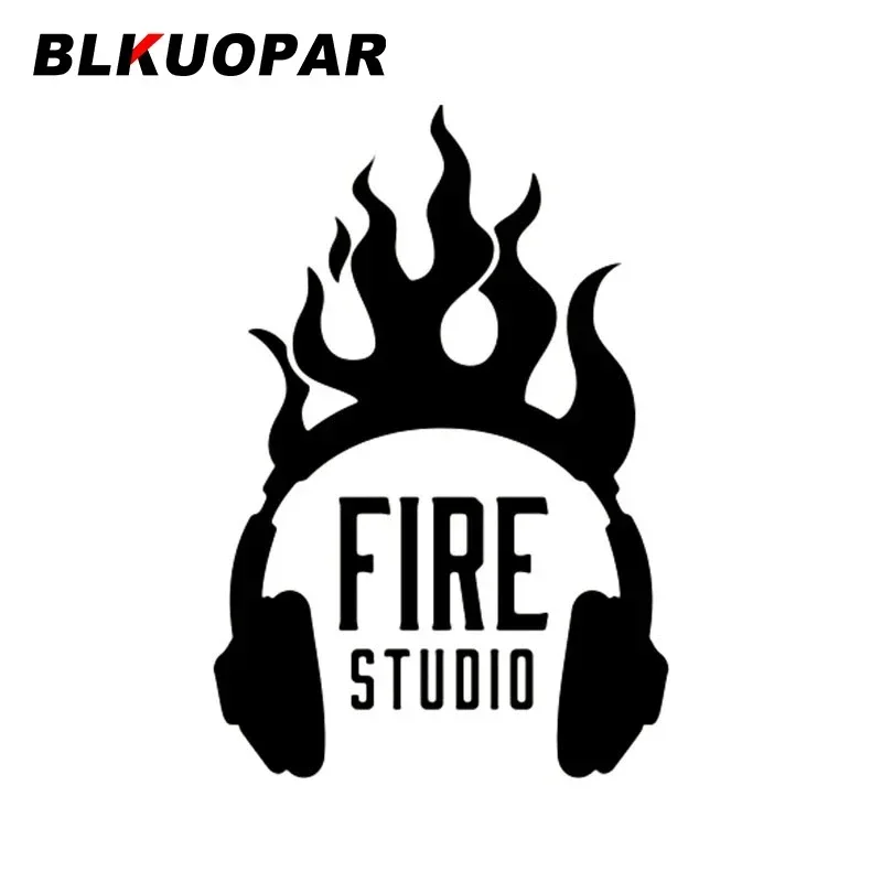 BLKUOPAR Fire Studio Car Sticker Die Cut Laser Personality Scratch-proof Vinyl Creative Graphics Sunscreen Car Door Protector
