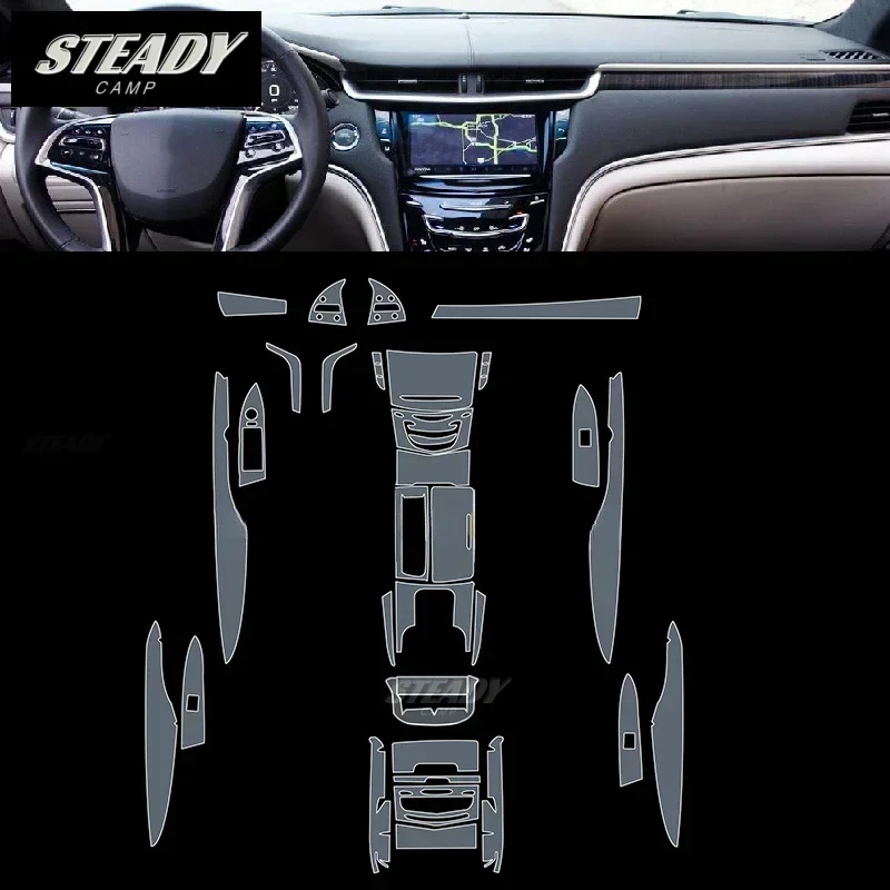 For Cadillac XTS 2013-2023 Car Interior Piano Board Protection Film TPU Transparent Self-adhesive Paint Anti Scratch Refit