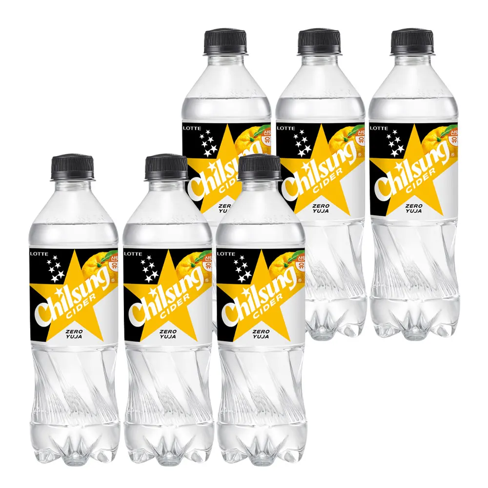 Lotte Chilsaesaeda Zero Sabor Yuzu 500ml X 6 Unidades