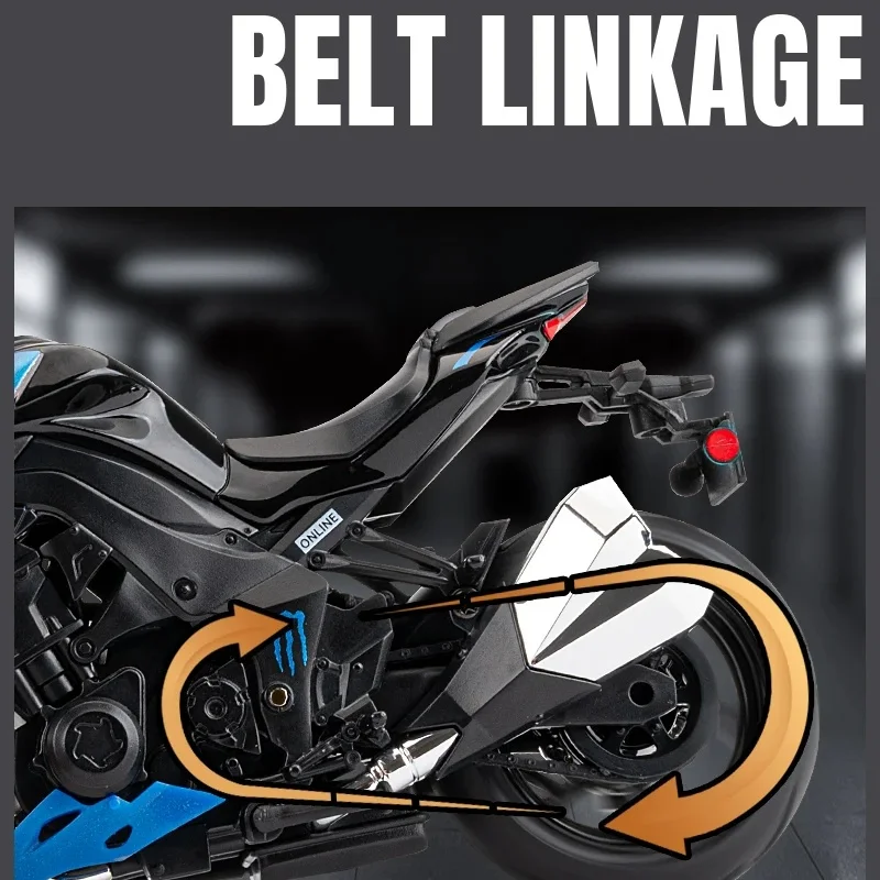 1:12 كاواساكي نينجا Z1000 سبيكة دراجة نارية رياضية نموذج Diecasts المعادن شارع سباق نموذج دراجة نارية ضوء الصوت لعبة أطفال هدية #5