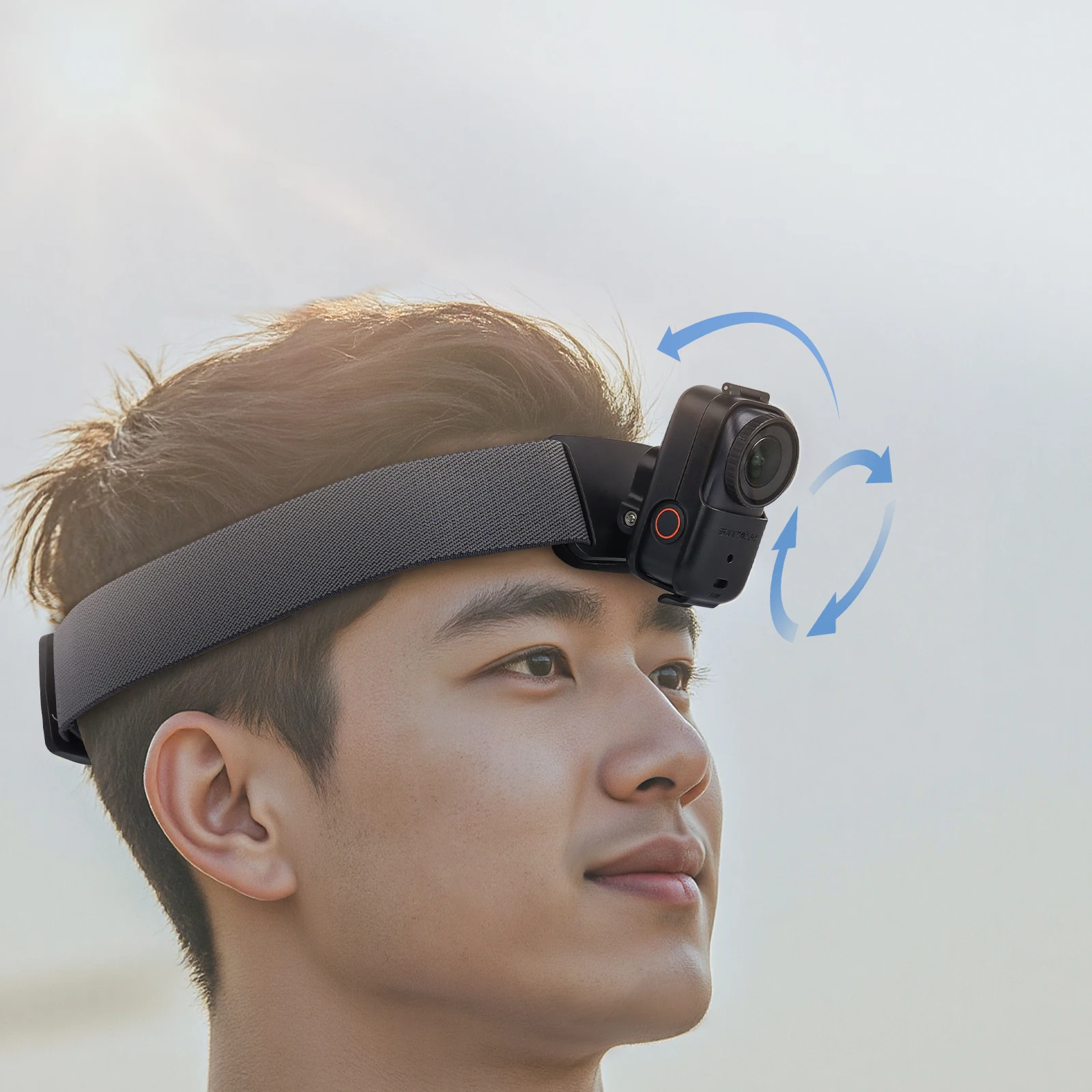 For DJI Osmo Nano Vertical/Horizontal Headband with Rotatable Adjustable Elastic Retention Strap