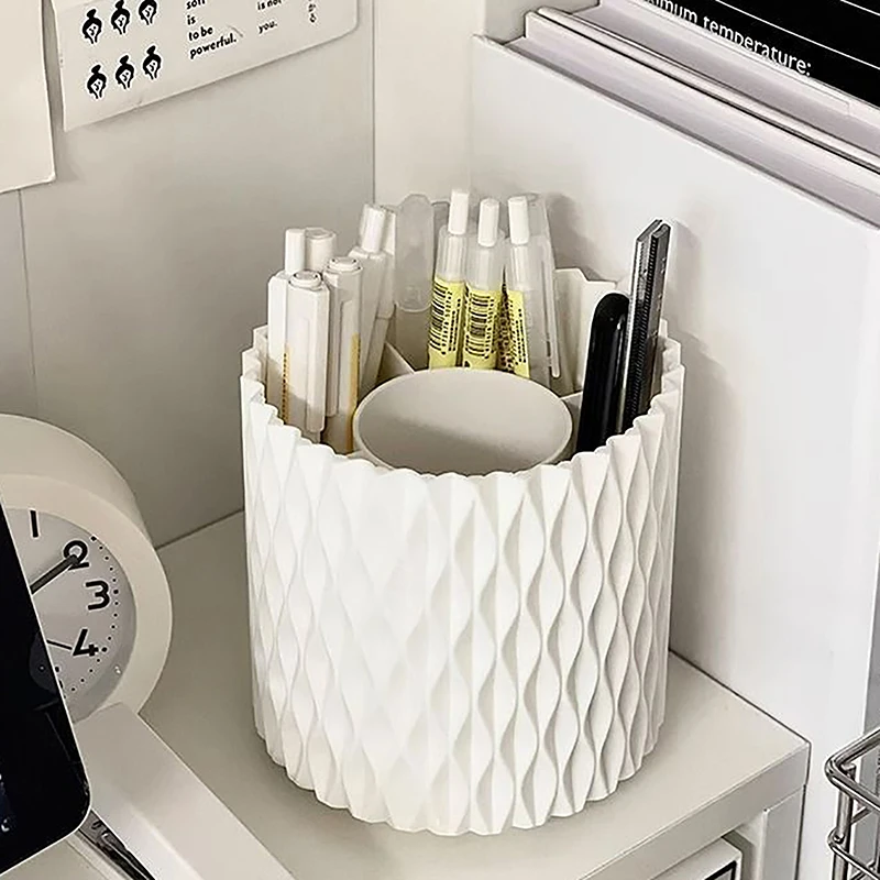 

Rotating Makeup Brush Cup Holder Storage Box Organizer Multi-functional Desktop Eyebrow Pencil Makeup Brush Organizer Holder