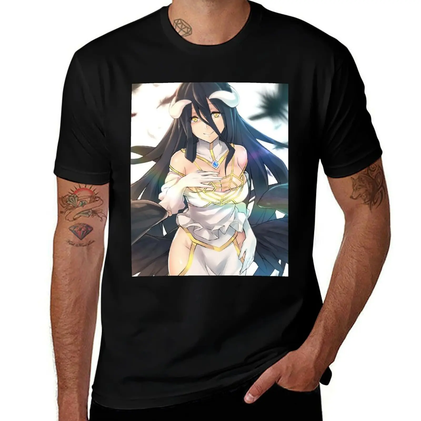 

Ecchi Albedo Overlord Anime T-Shirt blacks anime t shirts custom shirt kawaii clothes men tshirt