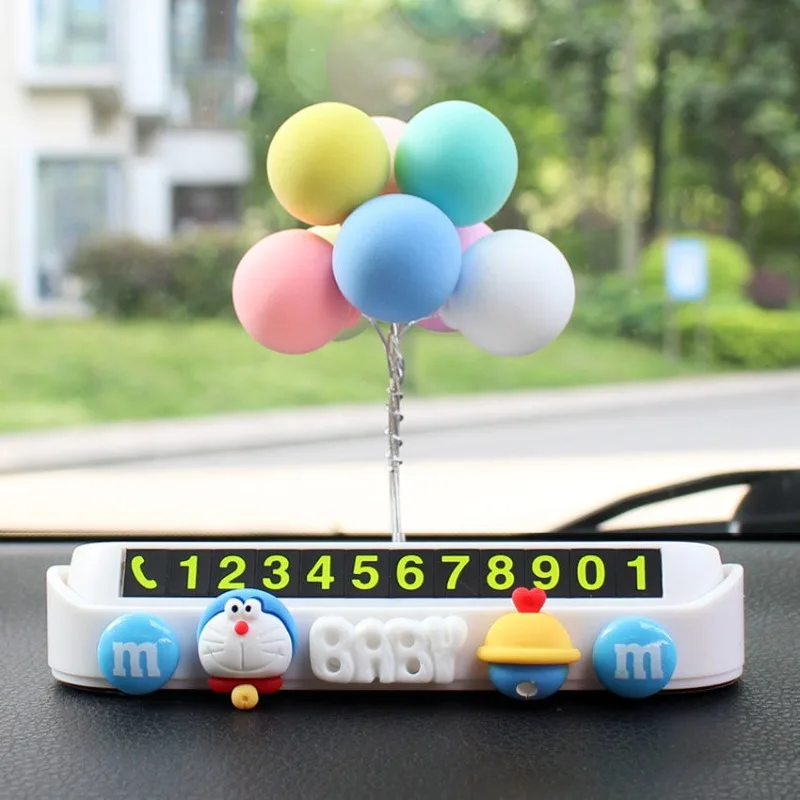 Cute and Fun Car Console Ornament That Also Serves As A Phone Number Plate for Easy Parking Girls' Favorite Car Accessories