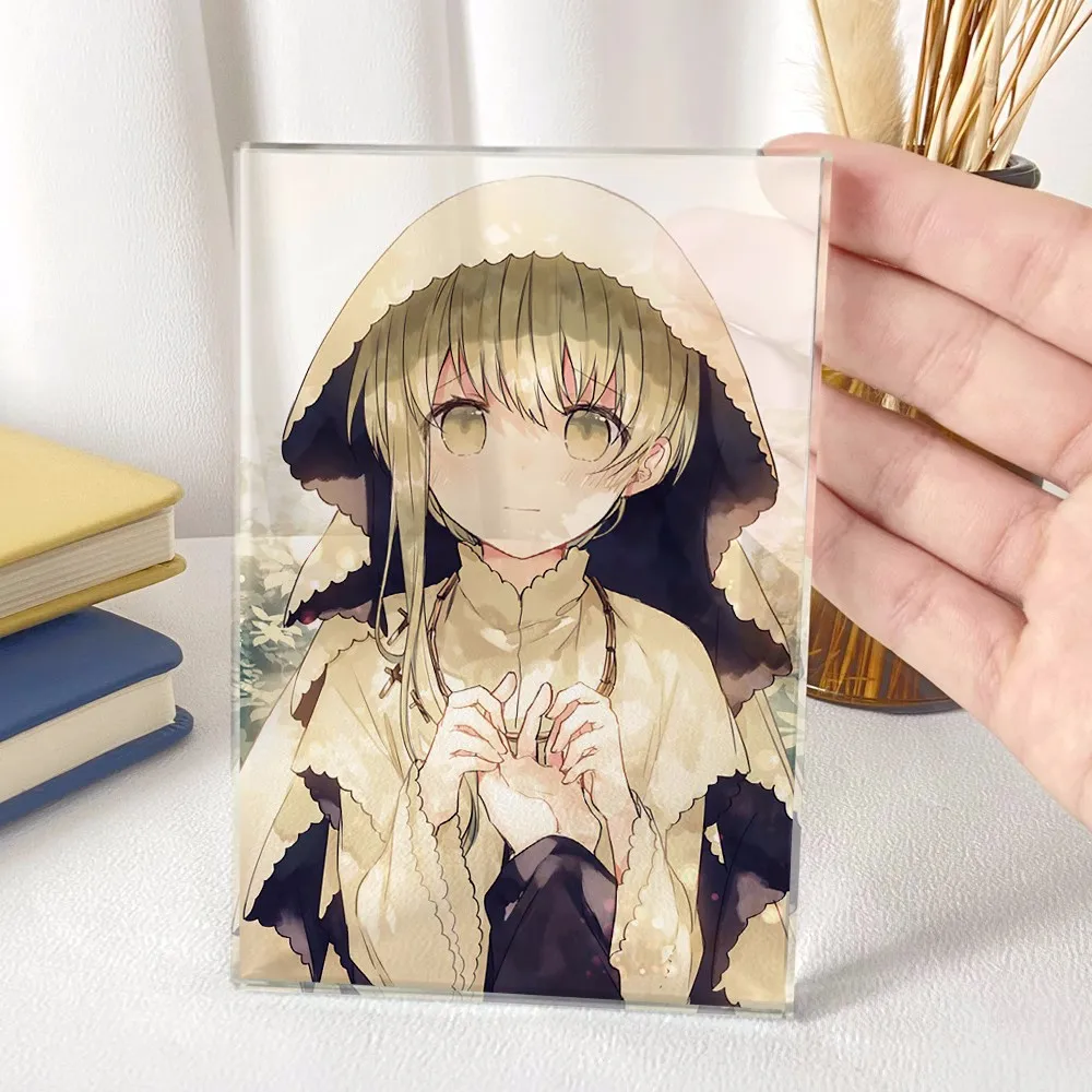 

Anime Saint Cecilia & Pastor Lawrence 12cm Cosplay Acrylic Figure Transparent Desk Figure 5258 Kids Collection Toy