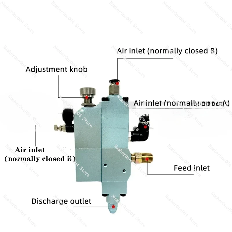 Precision Pneumatic Butter Quantitative Valve KXY-LCD1 Pneumatic Lubrication Grease Bearing Gear Quantitative Valve 0.01-25g