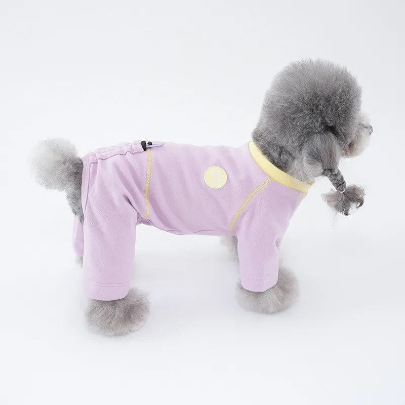 Fall Winter Dog Four‑Legged Jumpsuit Soft Cotton Base Layer Belly Cover Puppy Bodysuit pet Pajamas for Teddy Poodle Small Dogs