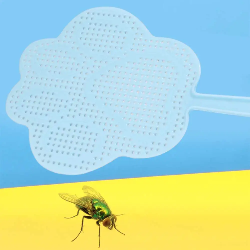5pcs Mosquito Killing Plastic Thickened Fly Swatter Cute Cartoon Fly-Killing Swatter Long Handle Manual Flies-Racket Home