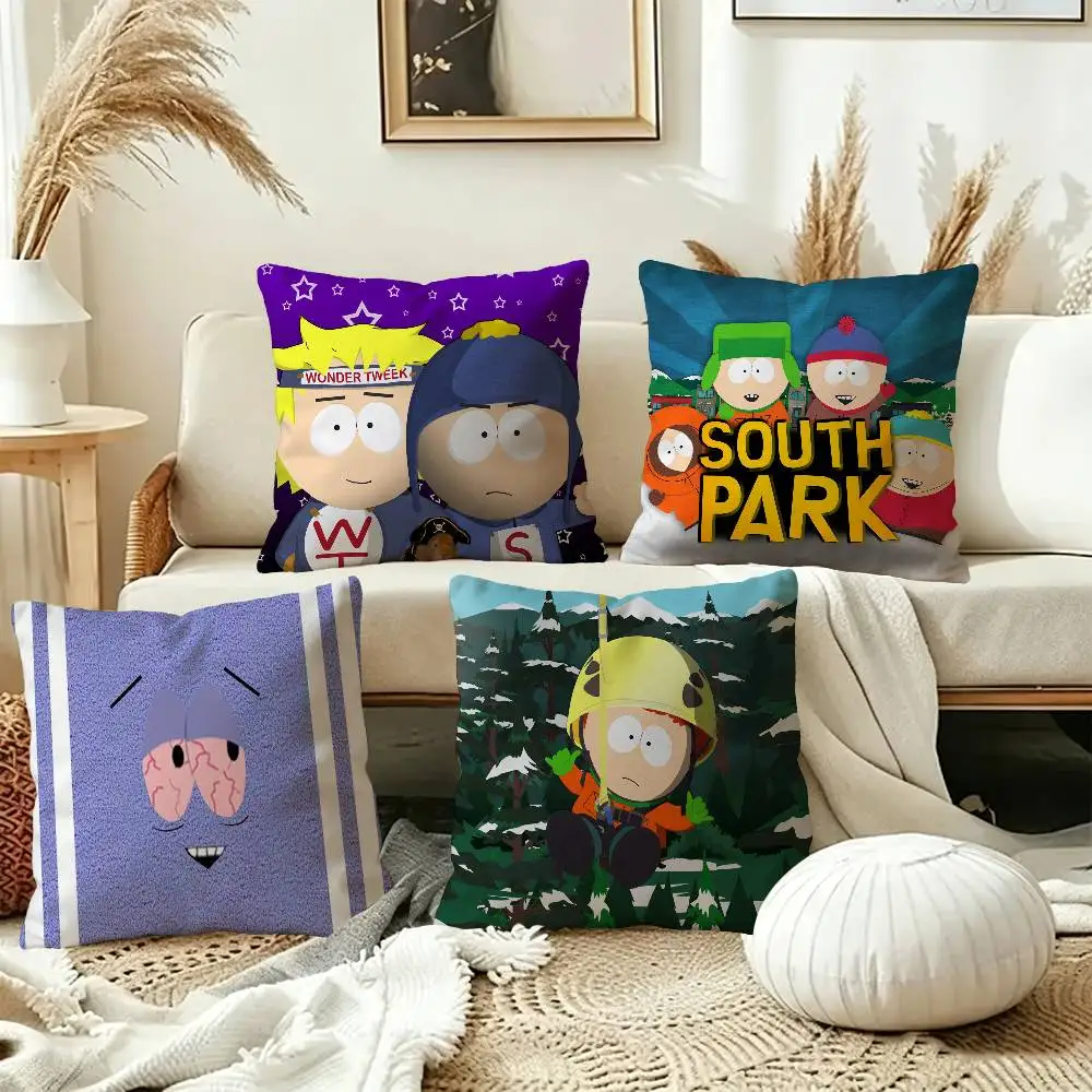 S-South Funny P-Parks Cushion Cover Inches Farmhouse Decor Home Throw Pillow Covers for Couch Decorations