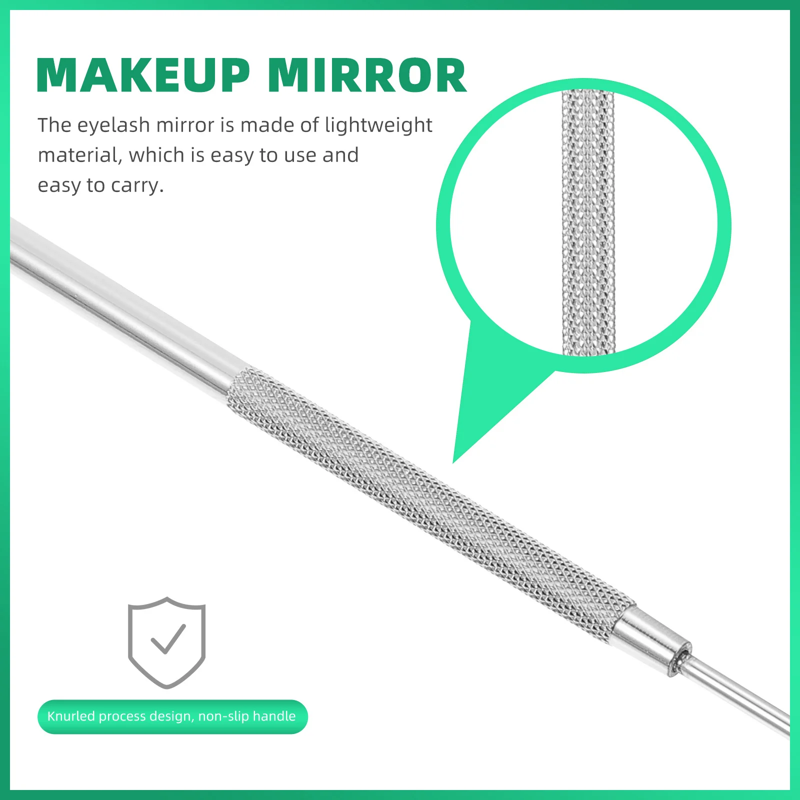 1 個まつげミラー防曇表面三日月スタイル取り外し可能なデザイン軽量メイクアップ用品サロン用まつげミラー