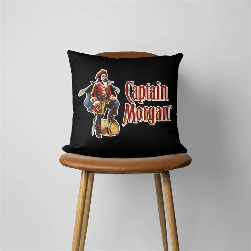 Captain morgan Pillow Case Home Decorative Gift Sofa Car Cushions 45x45cm Square Pillowcase Chair Pillow Cove 482