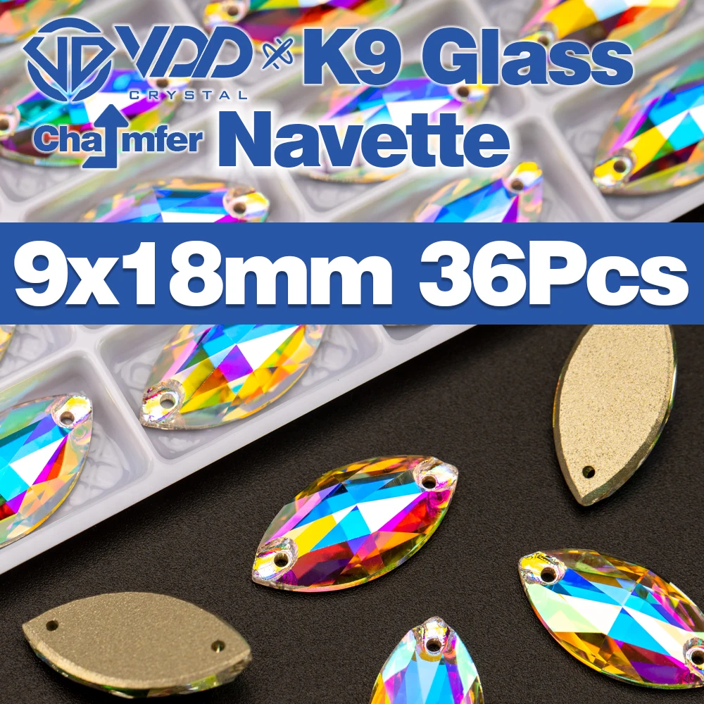 VDD Fase AAAAA Top Qualität K9 Glas Nähen Auf Strass Nähen Kristall AB Flatback Stein Für Kleidung Zubehör Hochzeit Kleid – Detail 20