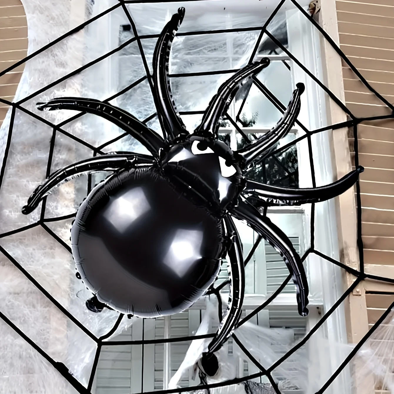 5-Pack 32-Inch Halloween Black Spider Balloons, Indoor and Outdoor Decor, Versatile Room Decoration for Halloween Festivities