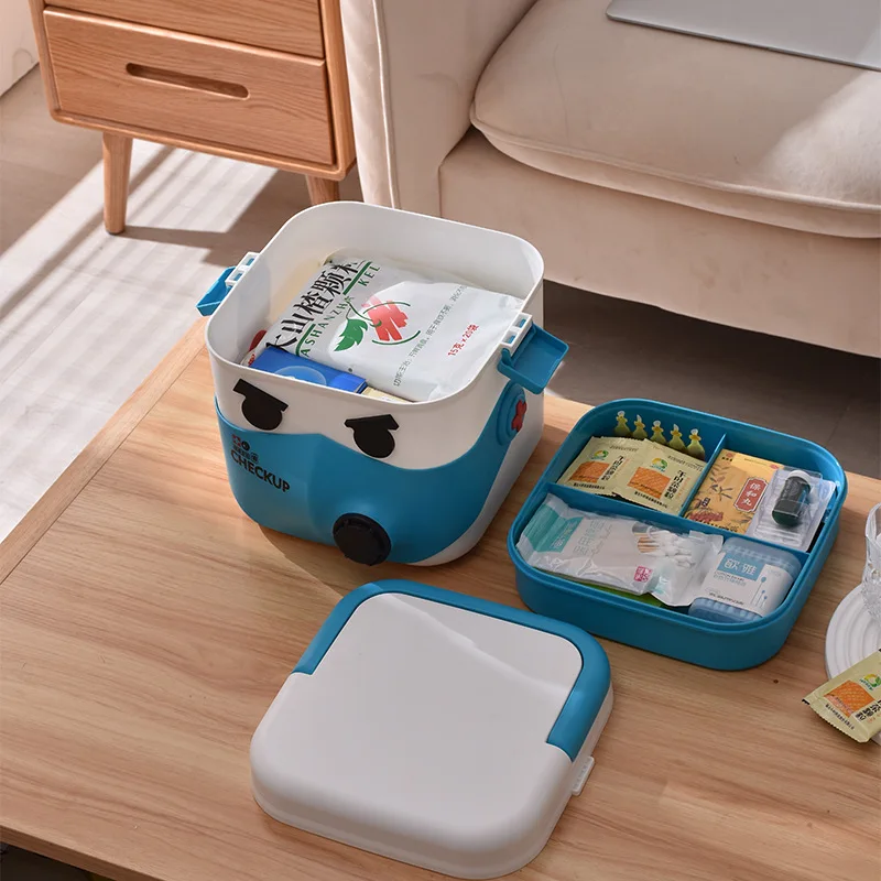 Medicina kit de primeiros socorros super grande capacidade pílula casos organizador família emergência farmácia recipiente de armazenamento pílula caixa