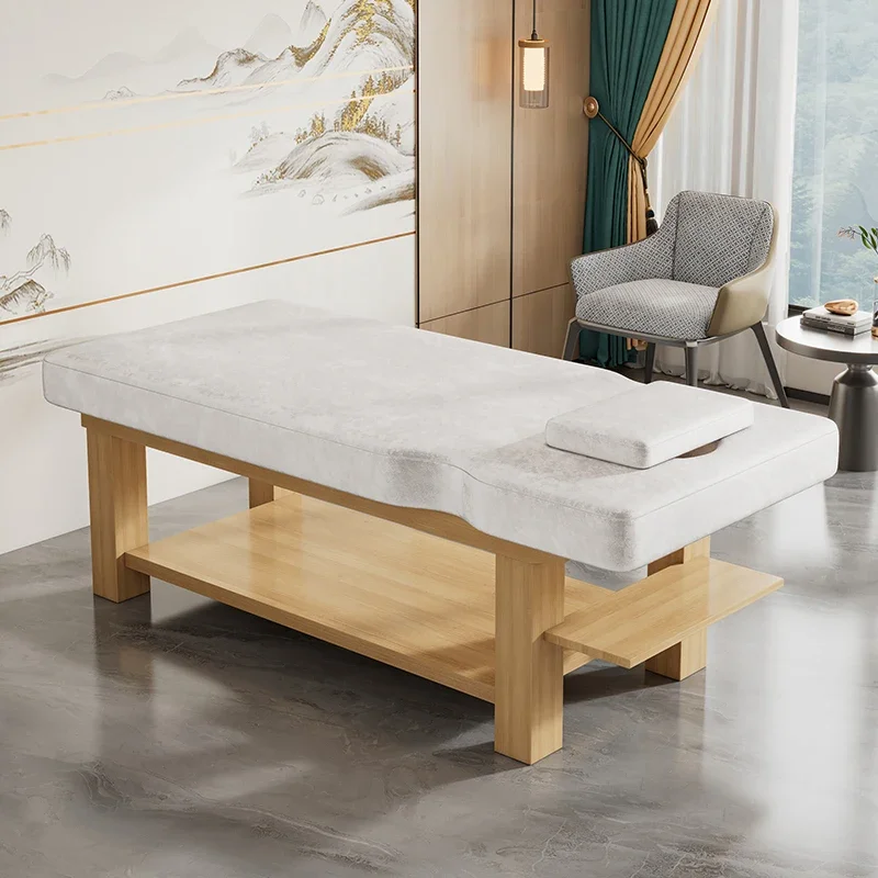 Simple Rustic Massage Table Premium Classic With Face Hole Design Massage Bed Elegant Trendy Table Esthéticienne Salon Furniture