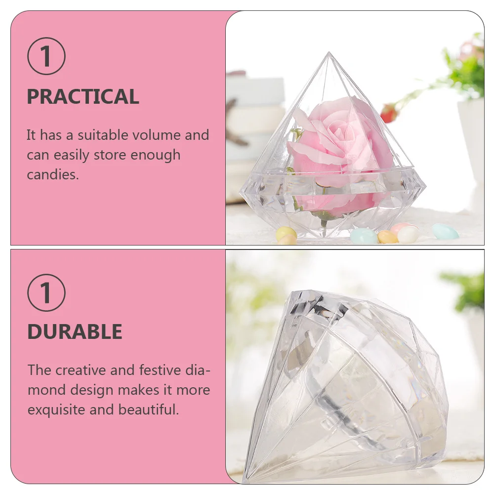 

12Pcs Diamond Box Packaging Creative Festive Candy Storage Boxes for Wedding Party Birthday Gift Wrapping Wedding Packing Boxes