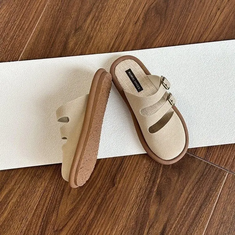 One Step Toe, полушлепанцы, женские дышащие льняные туфли для ленивых, обувь из хлопка и льна на мягкой подошве для уличного ношения