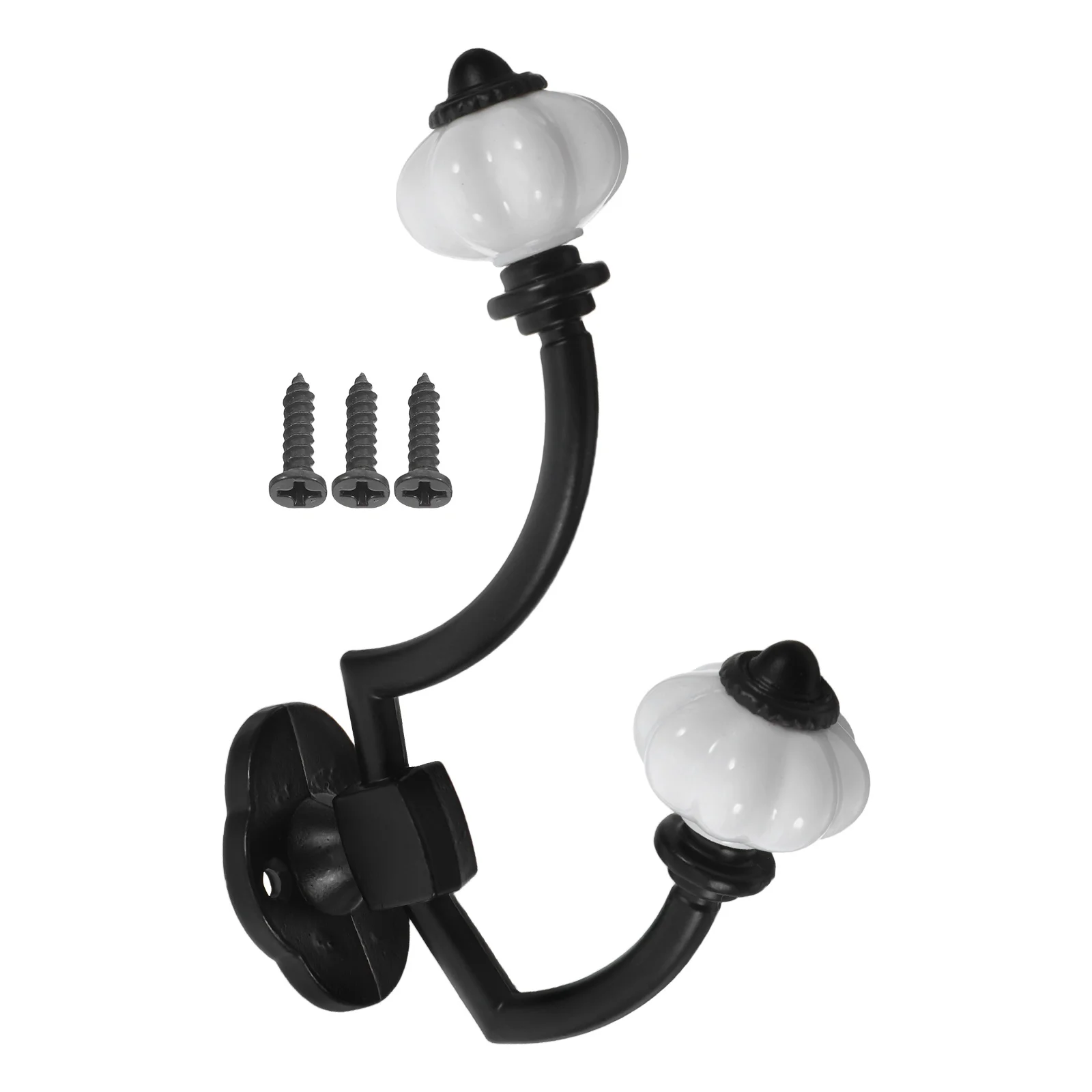 

Zinc Alloy Coat Hat Vintage Wall Mounted Spiral Hardware Rack Dual Head Heavy Duty Screw Hooks Nail In Decorative Wall