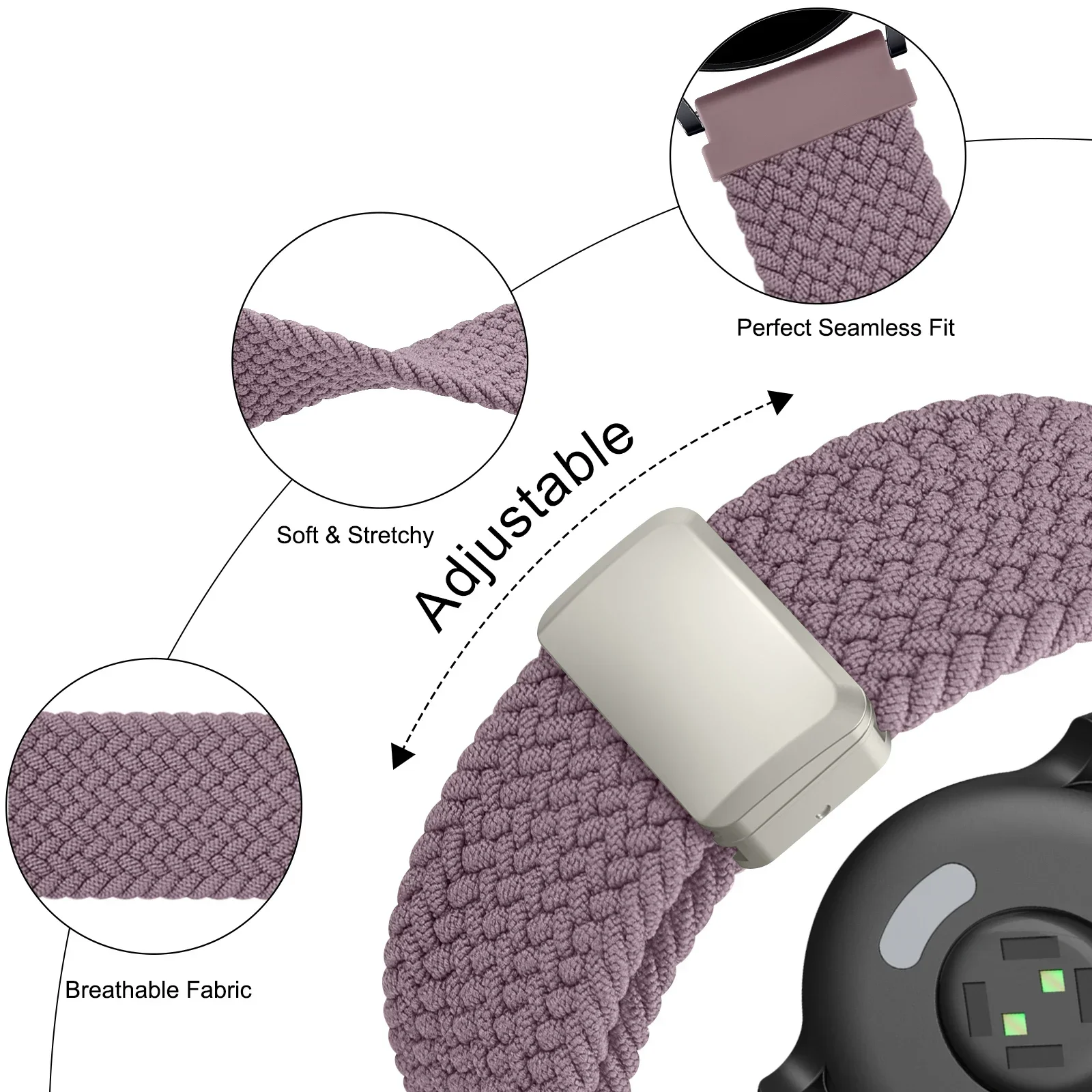 22mm Magnetic Braided Strap For Xiaomi Watch 2 Pro Mi Watch Color 2 S4 S3 S2 S1 Pro Band For Redmi watch 3 5 Lite Active Bands