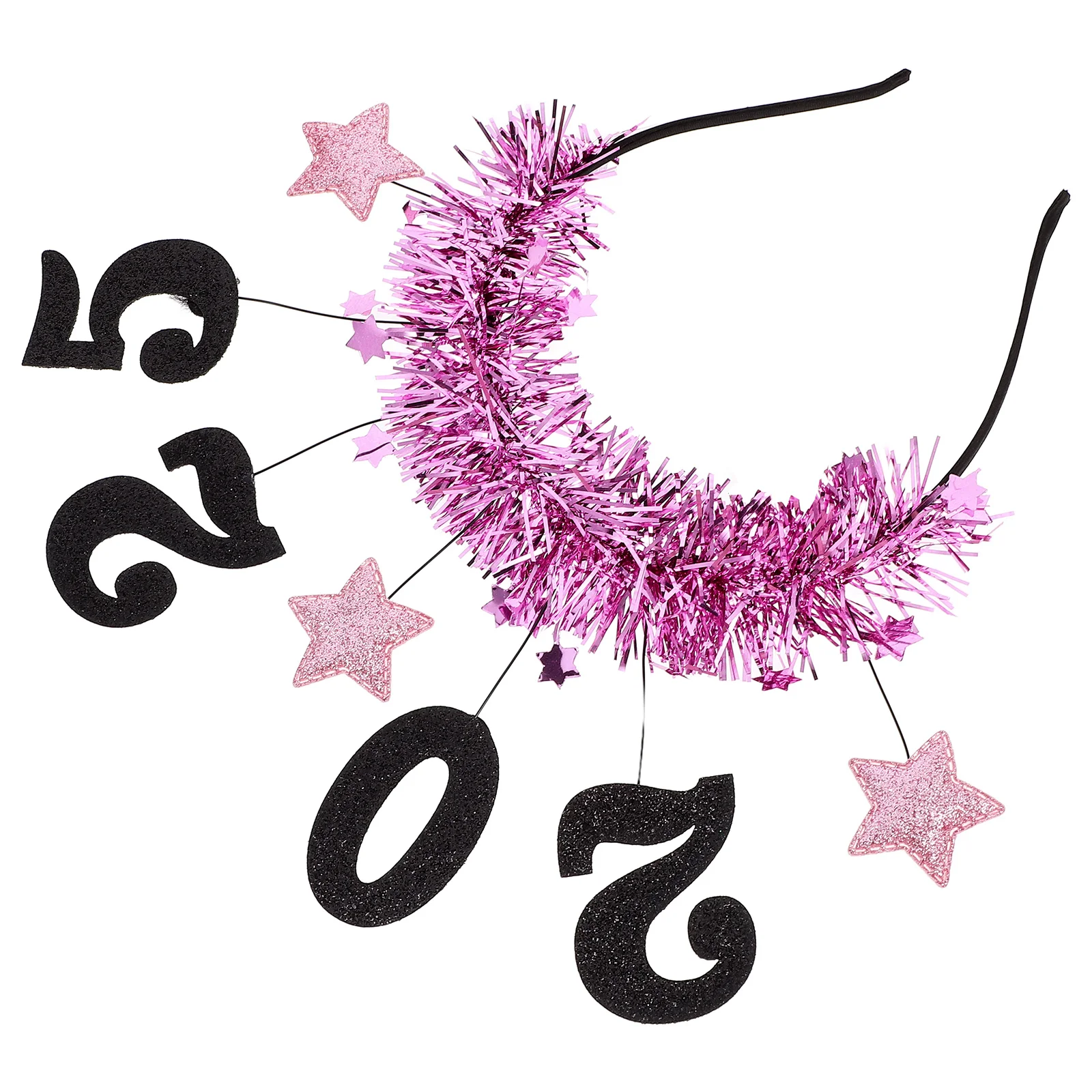 

2025 Headband New Year Hair Hoops Headbands for Women Years Party Accessories Latte Prop Miss