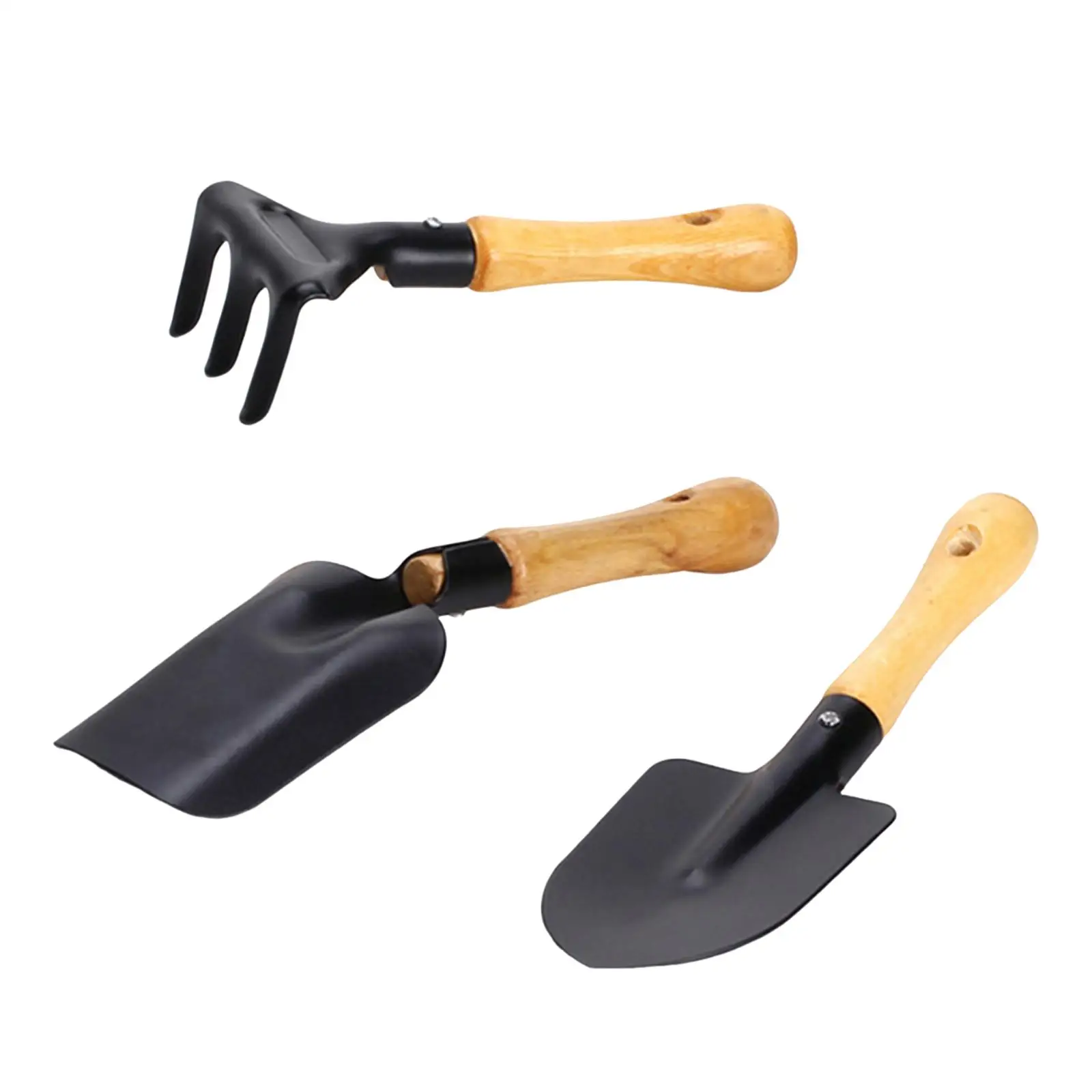 Mini Garden Tool Set Shovels Rake Spade Toys Set Wood Handle Plant Tools Small Gardening Kit for Yard Flower Pot Balcony Pots