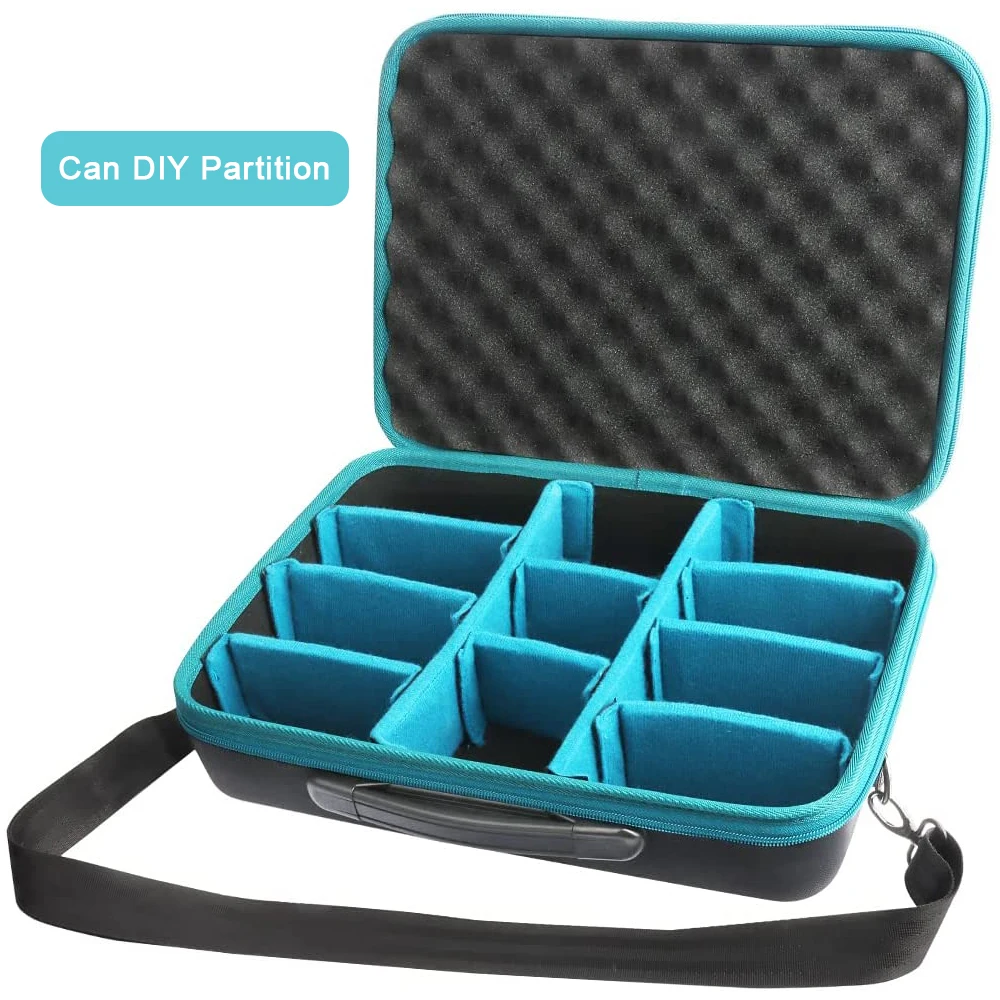 Waitley Portable Tool Battery Storage Case Waterproof accessories box For Makita ect batteries store carry, Can DIY partition