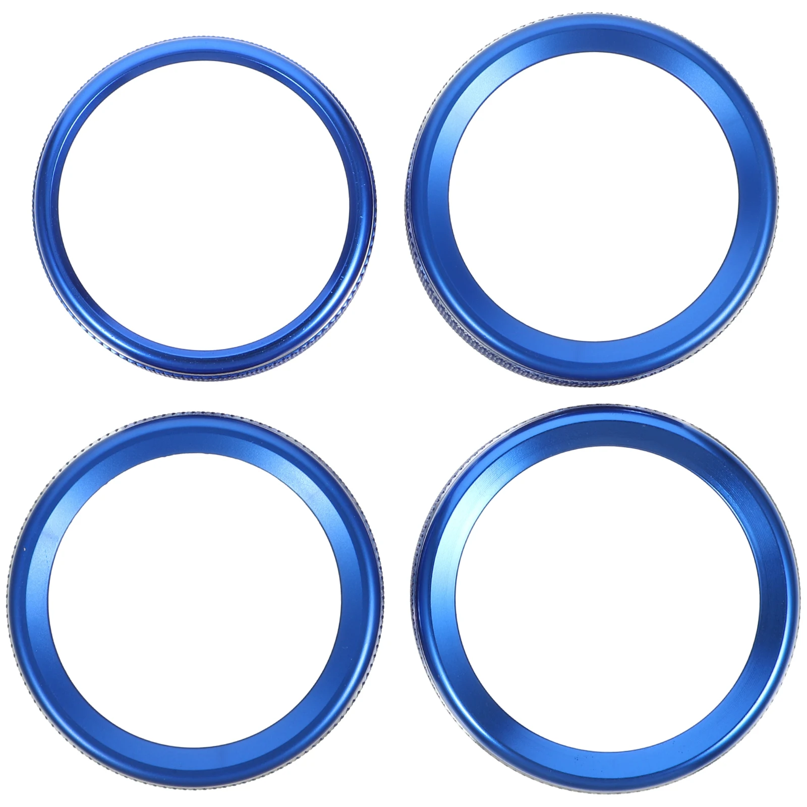 

4 Pcs Air Conditioner Knob Ring Aluminum Alloy Decorative Cover for JLU 2018 2022 Car Interior Accessories