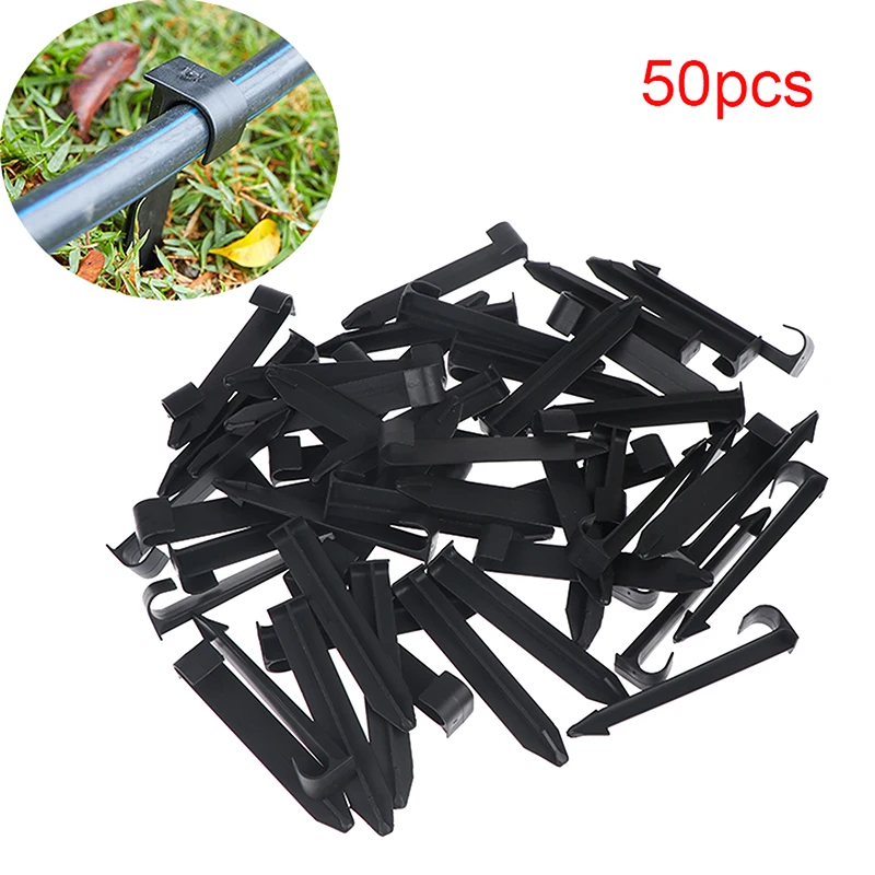 DN16 C Type Ground Stakes for PE Pipe Effortless Install Garden Drip Irrigation Hose Peg for Outdoor Lawns