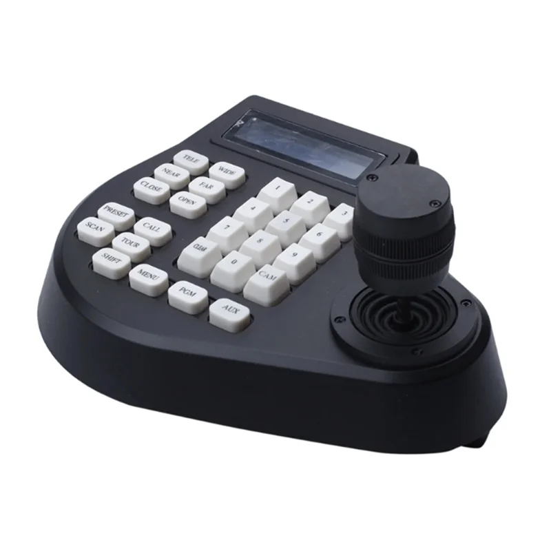 Mini 3D Coaxial CCTV Keyboard Controller LCD 1.5Km Joystick RS485 PTZ Speed E Camera Bracket for Pelco SAMSUNG EU Plug