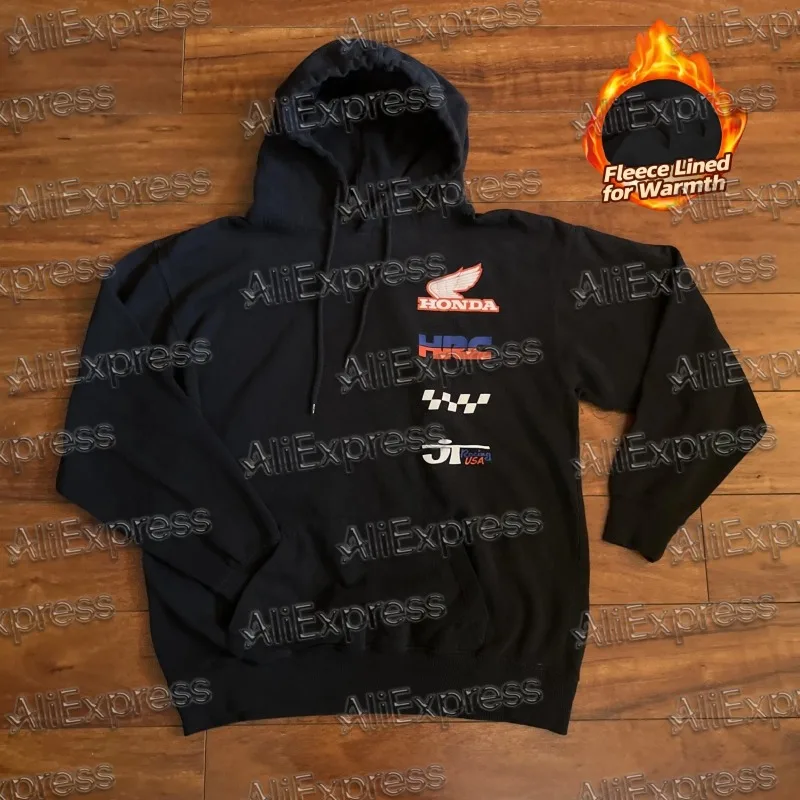 

HONDA Мужская толстовка в американском стиле с логотипом, 100% хлопок, бархат, уличная одежда, повседневный свитер на осень-зиму