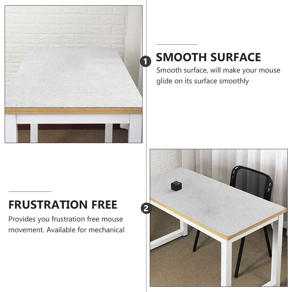 

Full Desk Extended Mouse Pad Large Grey Mat Non Slip Smooth Surface for Office Gaming Keyboard Writing Mat Mouse Pad