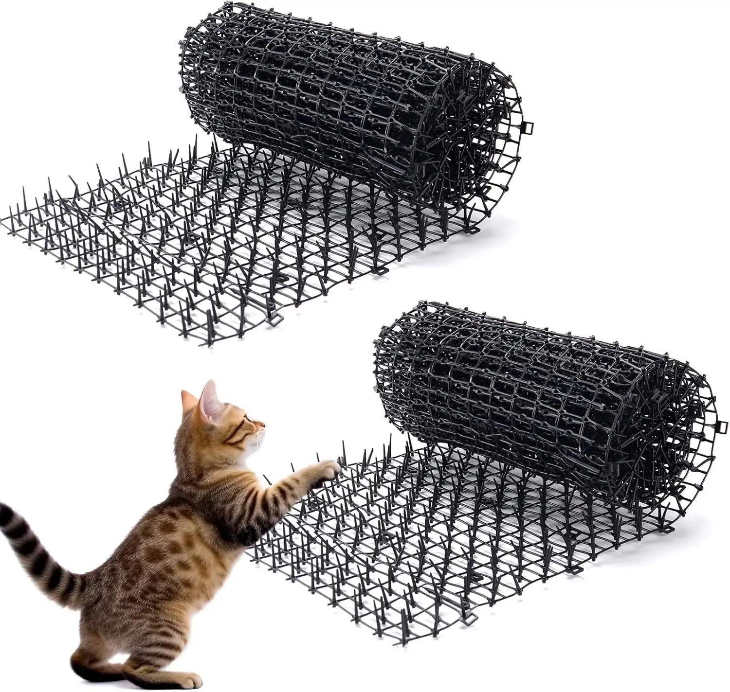 Alfombra de Espinas de Polipropileno para Repeler Gatos y Perros, Dispositivo Antidesorden, Protección para el Hogar y el Jardín