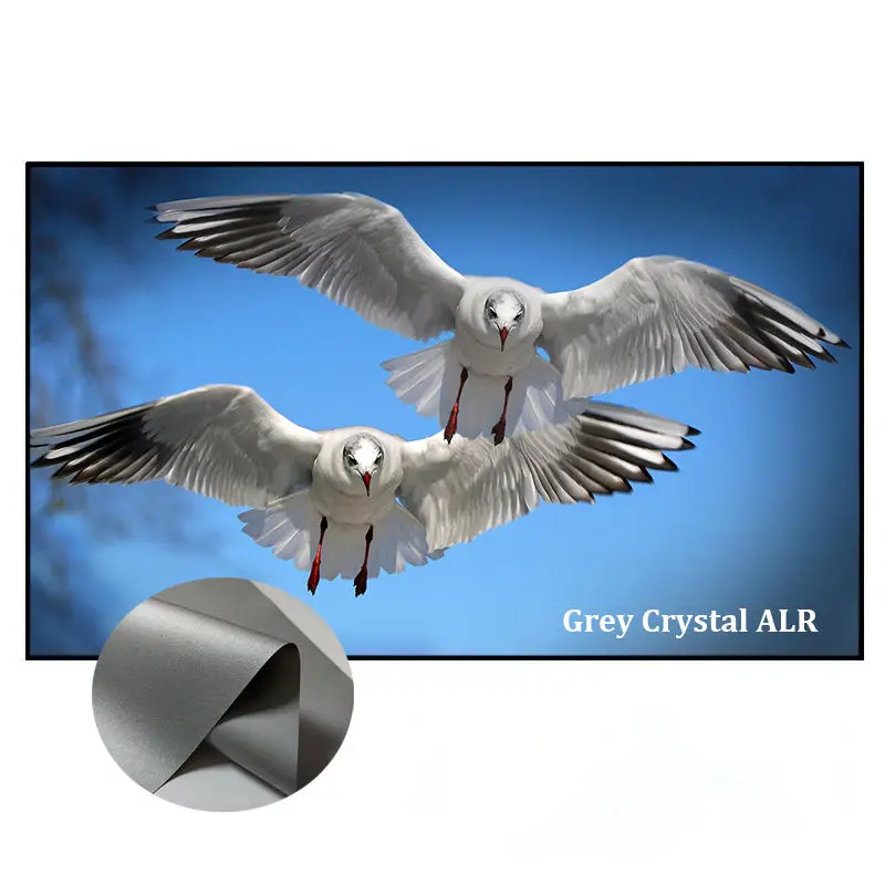 

TOP 120Inch Fixed Frame ALR Screen Grey Crystal Projector Screen Ambient Light Rejecting for 4K 8K 3D UST& Long Throw Projector