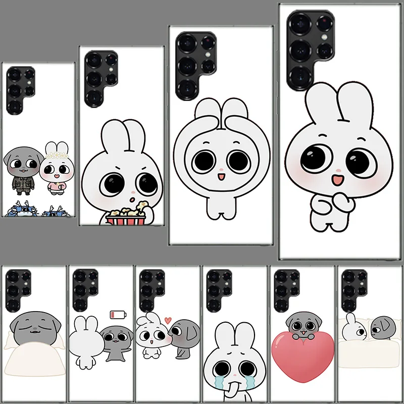 Cute Cartoon K-Kkamang Phone Case For Samsung Galaxy S24 S23 S21 S20 FE S22 S26 Ultra S25 Edge S10 Plus Cover Clear TPU Capa She