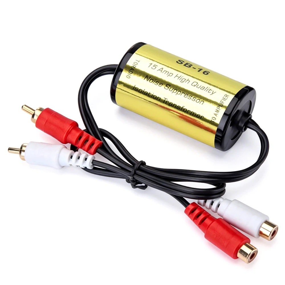Audio-Rauschfilter-Schleifenisolator für RCA, eliminiert Brummen, Summen und Störgeräusche, Auto- und Heimstereo, Auto-Audio-Filter – Detail 10
