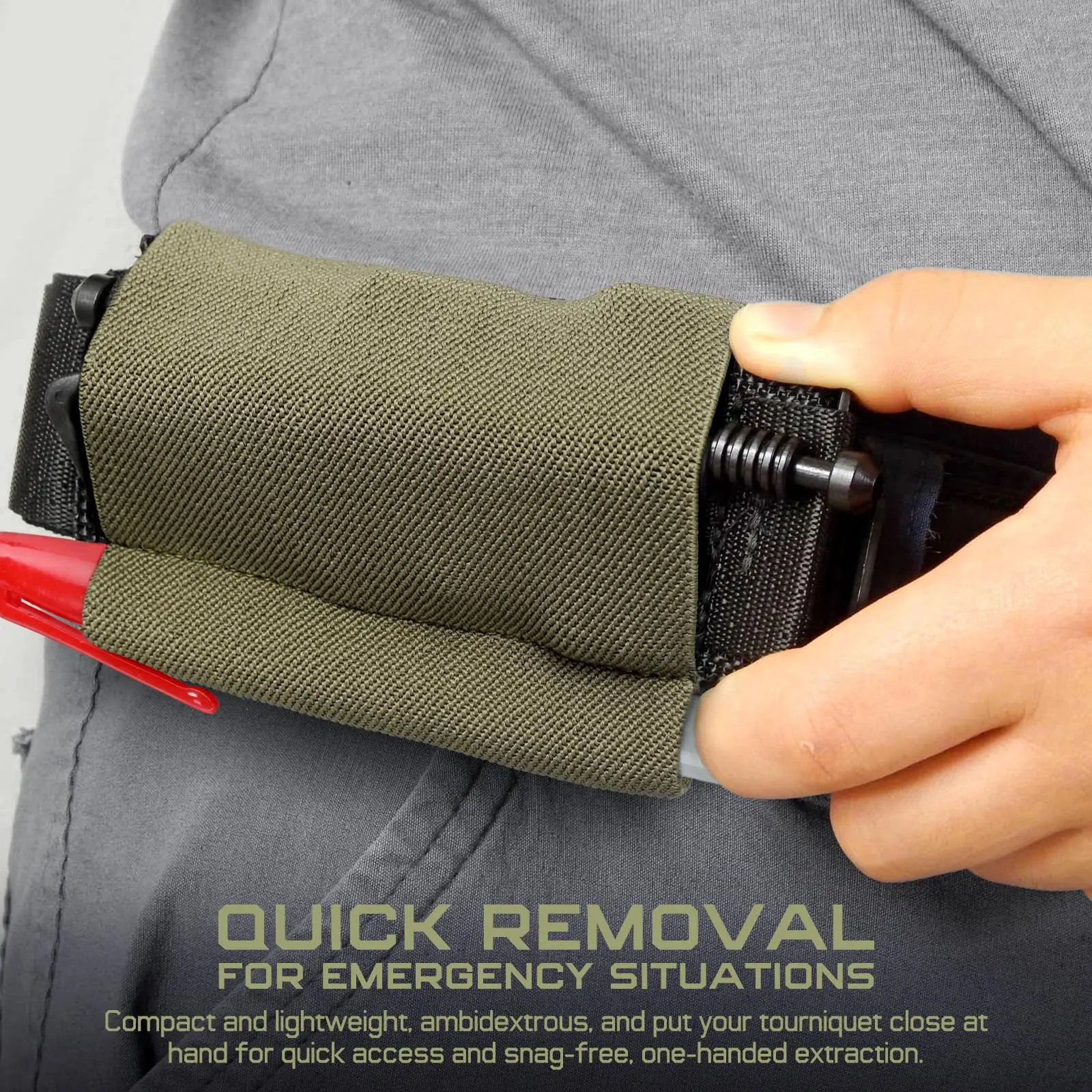 Image of MOLLE Taktischer Tourniquet-Halter Elastische TQ-Hülle Tasche mit Klettverschluss Medizinischer Tourniquet-Träger für Dienstgürtel