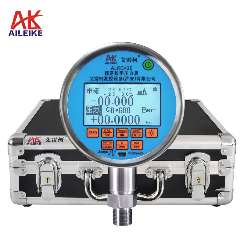 AILEIKE ALKC420 Precision Digital Vacuum Gauge 1000bar Intelligent Relative Pressure Calibrator Pressure Measuring Instrument