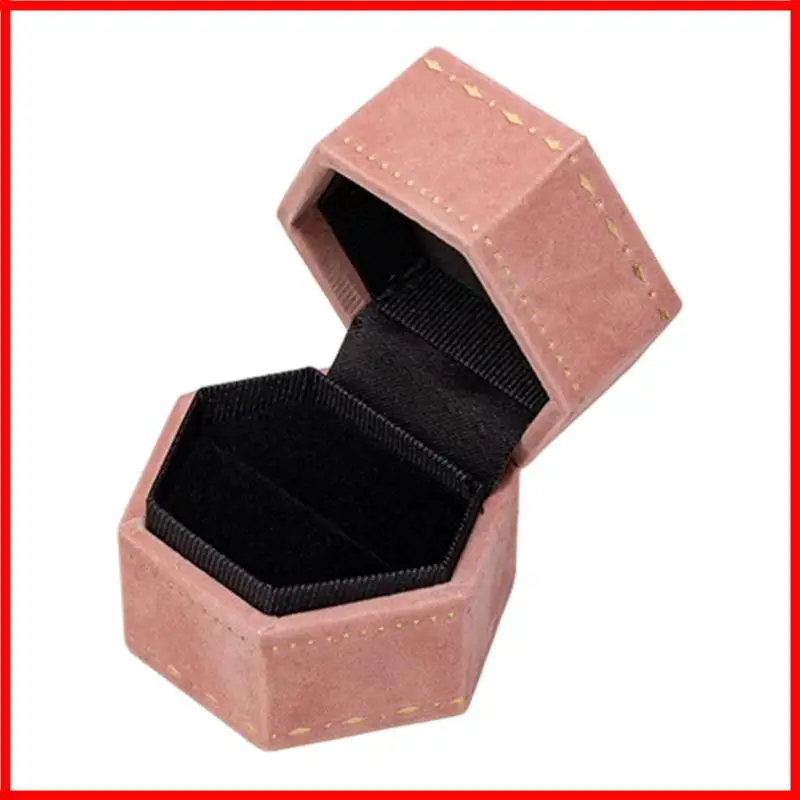 3XUA Ring Storage Box with Lined Lid Interior and Jewelry Display Base
