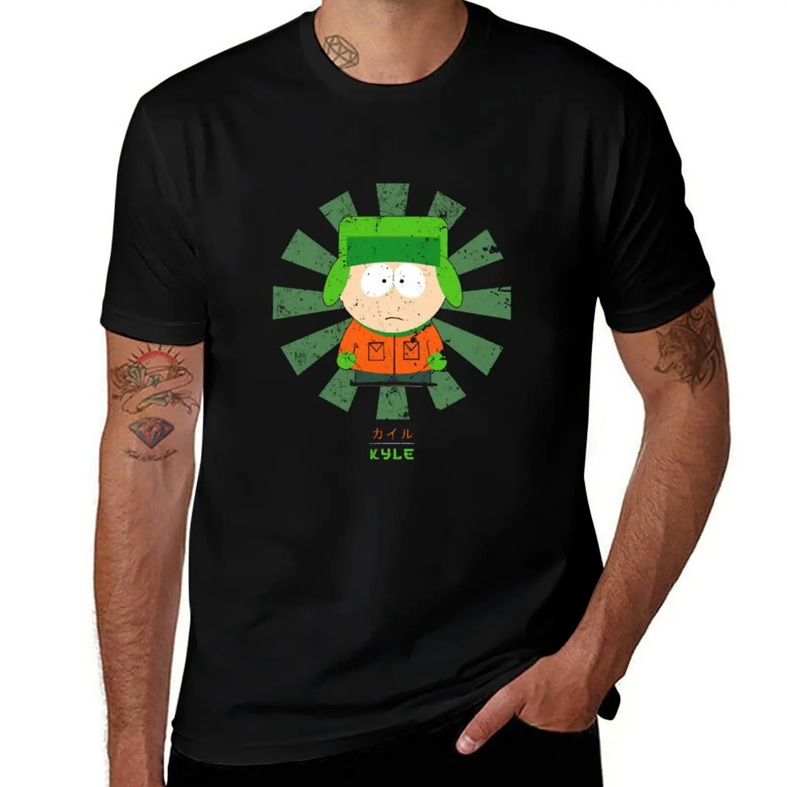 

South Park Kyle Retro Japanese T-Shirt Blouse anime stuff summer top mens graphic t-shirts hip hop