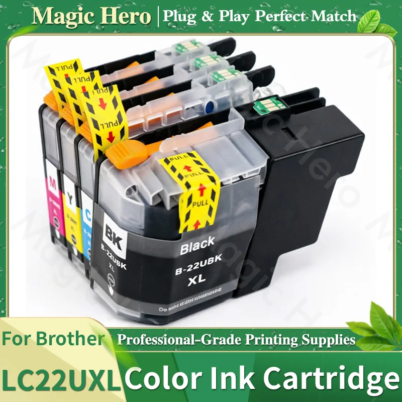 LC22UXL 22UXL LC22U Premium Color Compatible Inkjet Ink Cartridge For Brother DCP-J785DW MFC-J985DW J785DW J985DW Printer