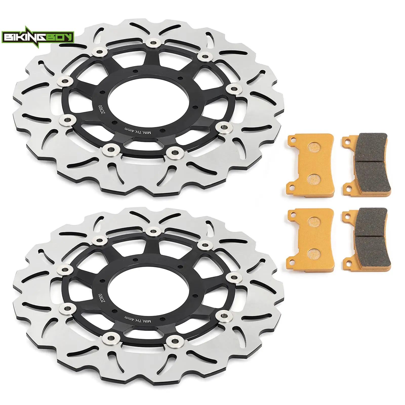 BIKINGBOY Front Brake Disks Discs Rotors + Pads For Honda CBR600RR 03 04 05 06 07 08 09 10 11 12 13 14 15 CBR 600 RR 310mm Set