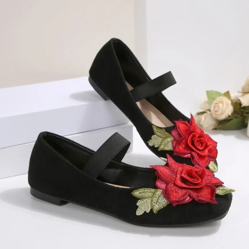 

Women's Flats Breathable Canvas Shoes National Style Embroidered Printed Flat Shoes Outdoor Casual Walking Flats Women's Loafers